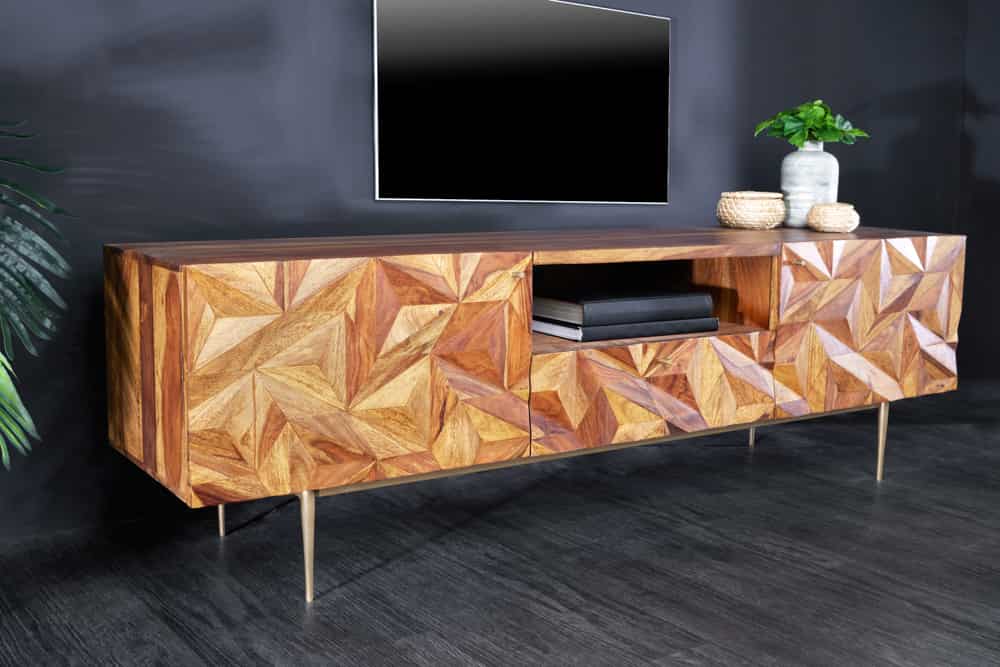 Bojaa Solid Wood Sideboard in Netural Finish For Living Room