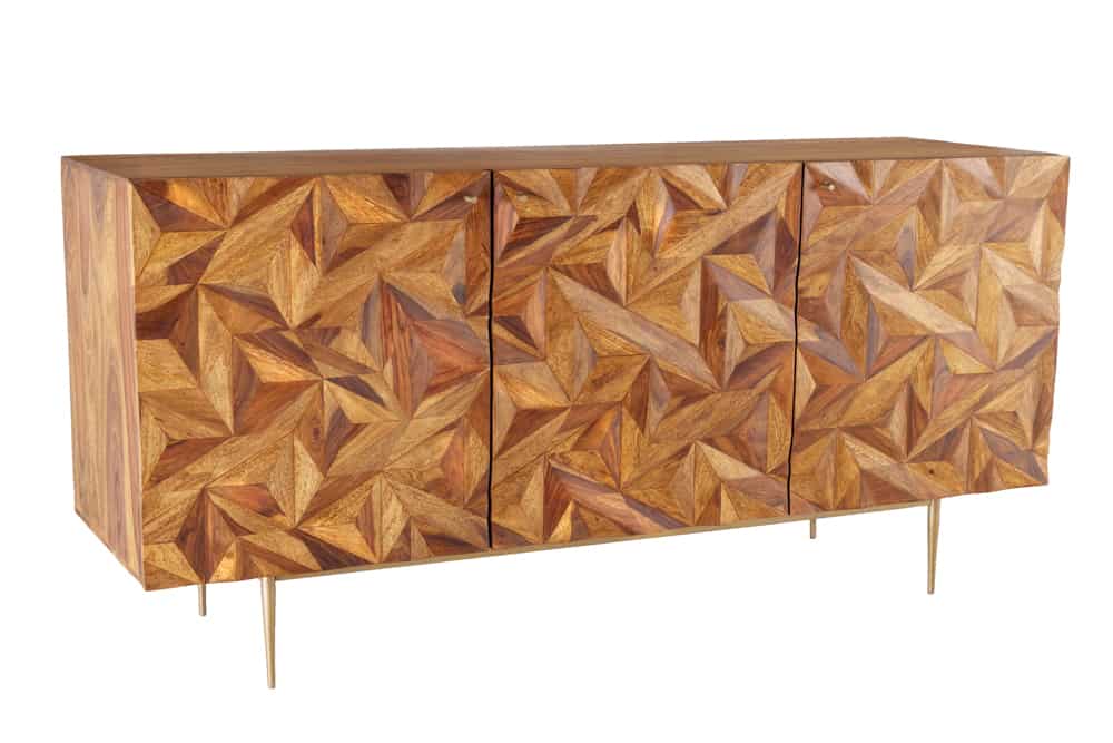 Bojaa Solid Wood Sideboard in Netural Finish For Living Room