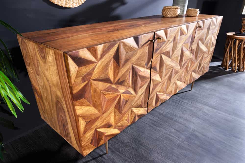 Bojaa Solid Wood Sideboard in Netural Finish For Living Room