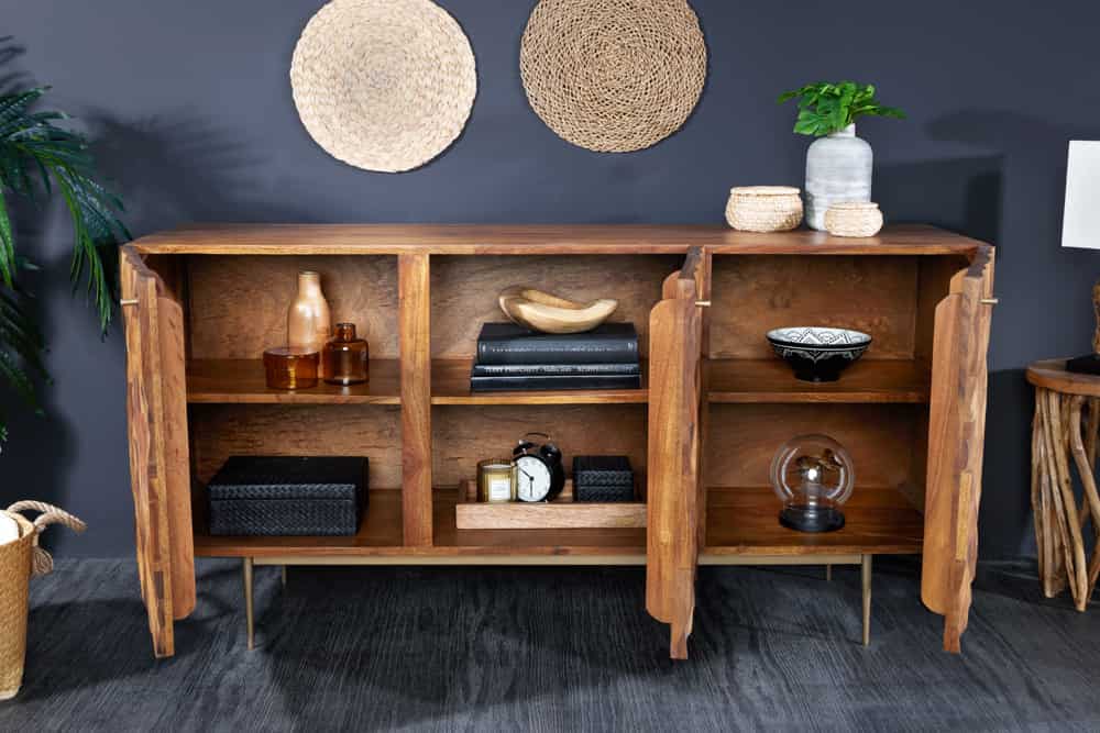 Bojaa Solid Wood Sideboard in Netural Finish For Living Room