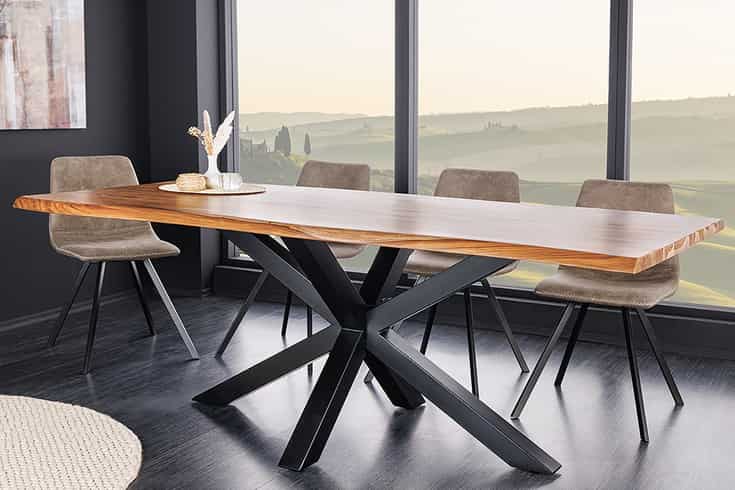 Roster Sheesham Wood Modern Looks Dining Table For Dining Room and Hotels Furnitures