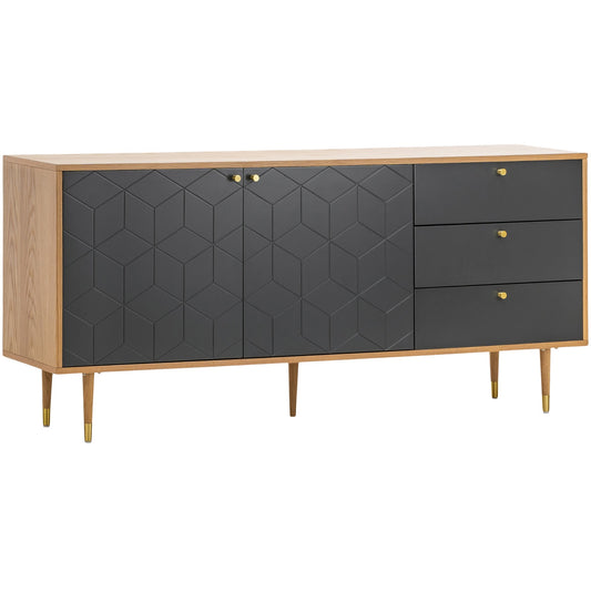 Baliya Solid Mango Wood Sideboard In Walnut For Lining Room Furniture