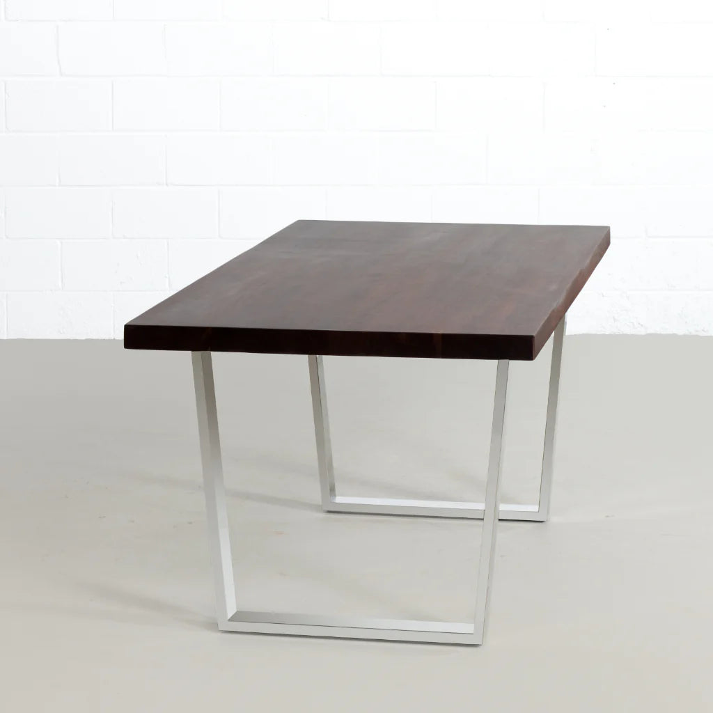 Roster Sheesham Wood Dining Table With Metal Legs For Dining Room and Hotels