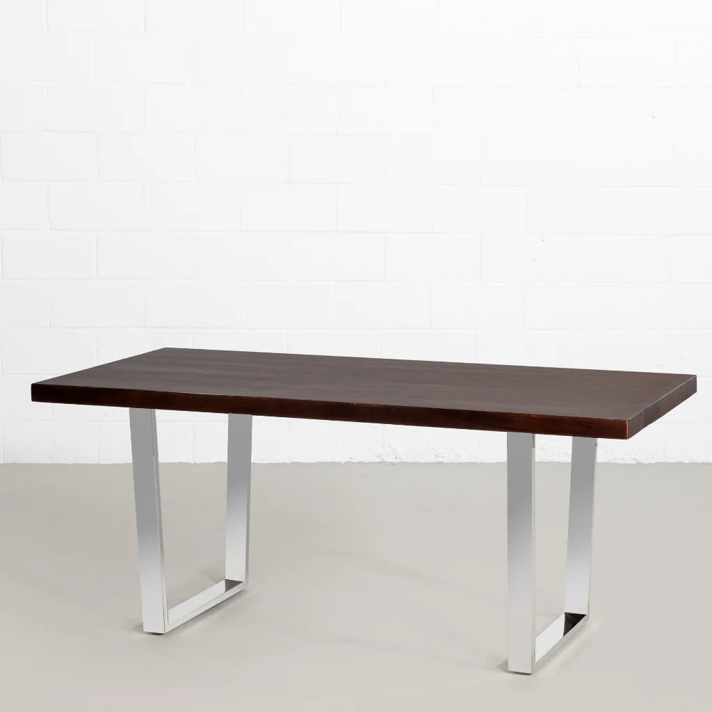 Roster Sheesham Wood Dining Table With Metal Legs For Dining Room and Hotels