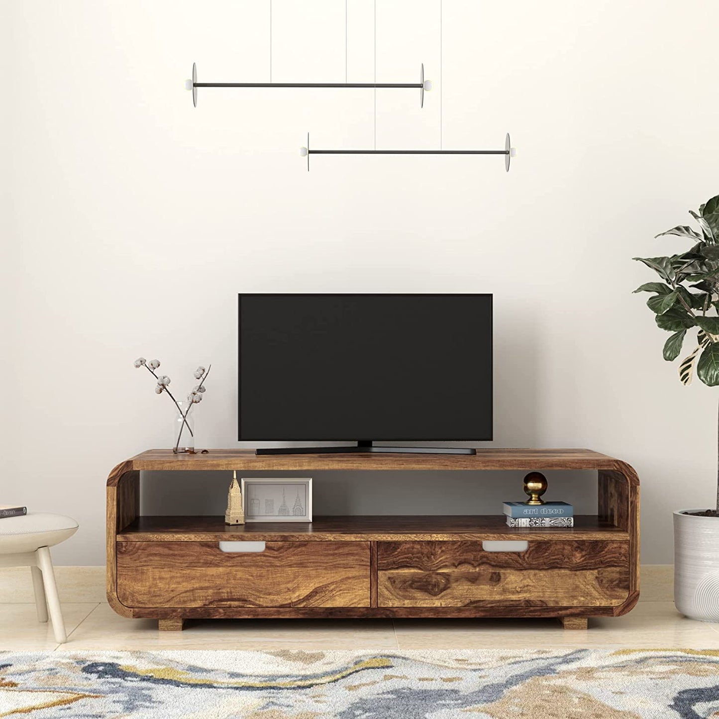 Reto Sheesham Wood Media Unit For Living Room Furniture