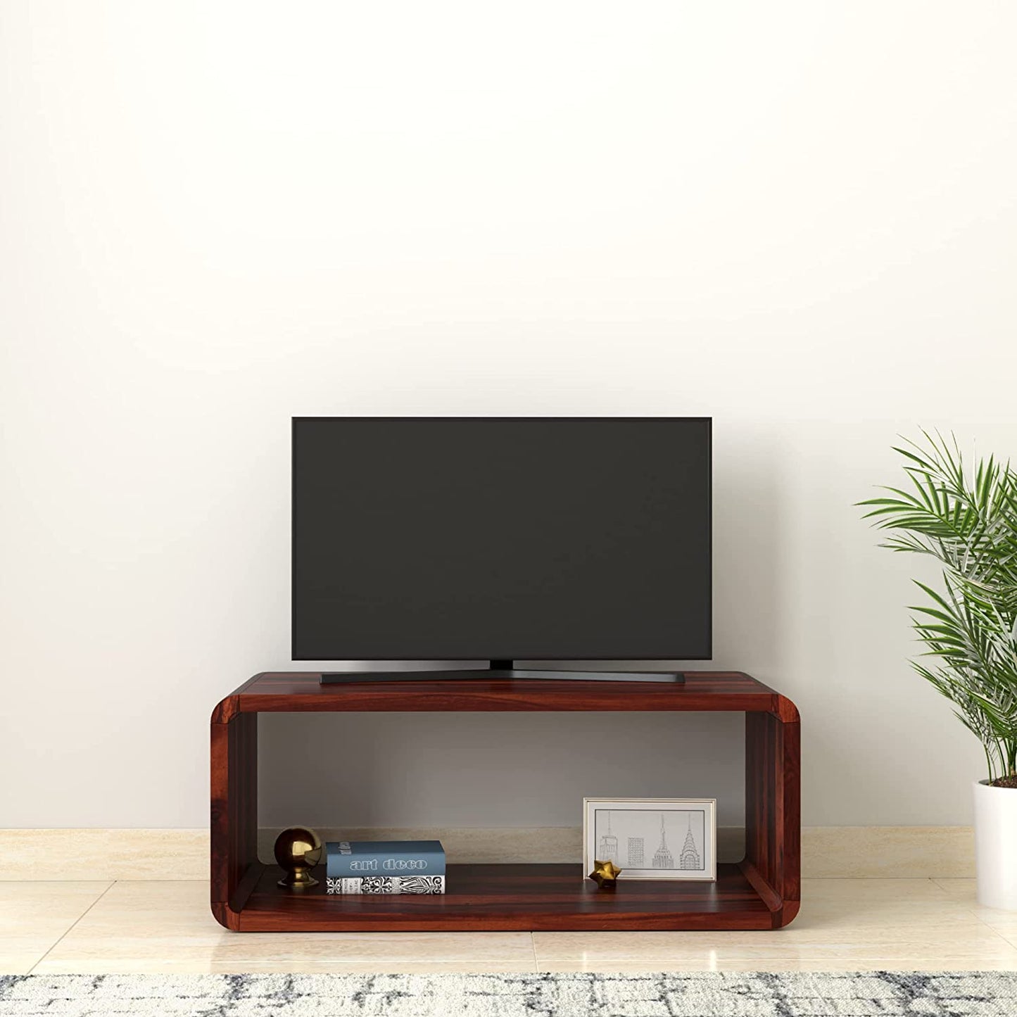 Reto Sheesham Wood TV Unit For Living Room Furniture