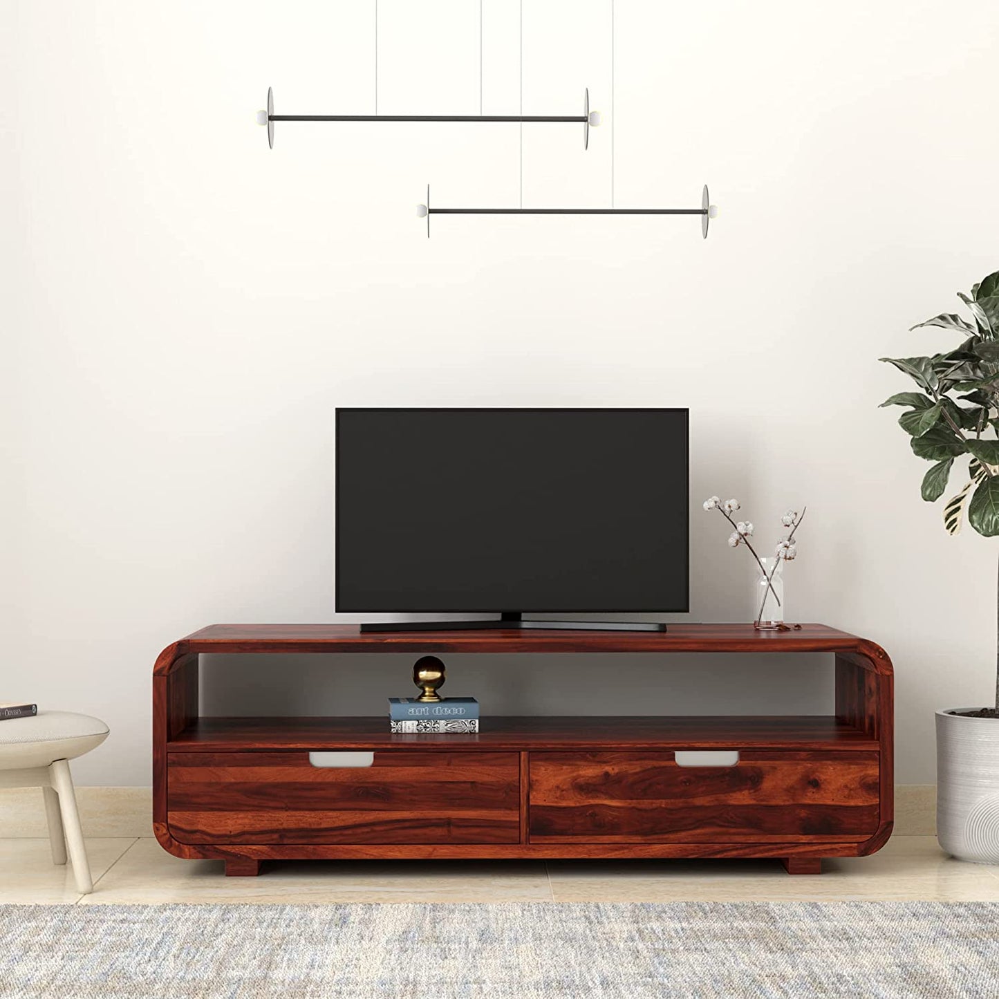 Reto Sheesham Wood Media Unit For Living Room Furniture