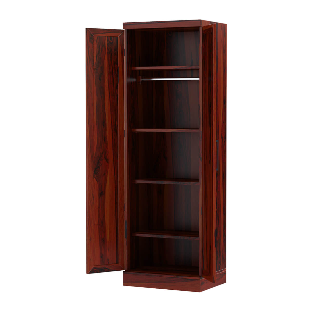 Royal Palace Wardrobe Solid Sheesham Wood Two Door With In Honey Oak Finish For Bedroom Furniture