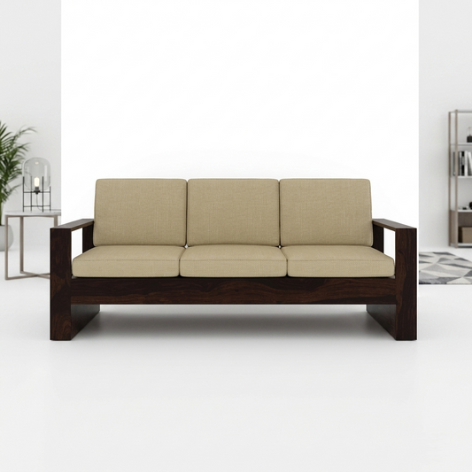 Royal Place Sheesham Wood 3 Seater Sofa Set For Living Room Furniture
