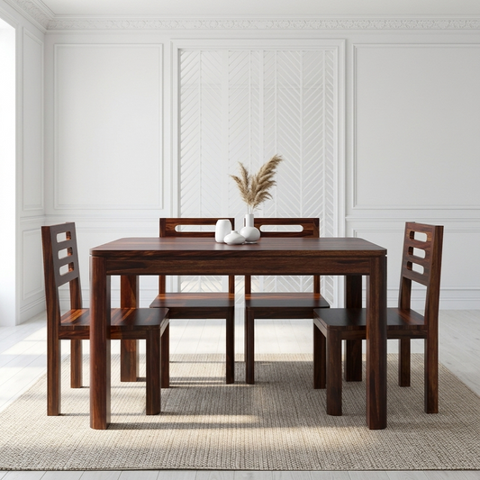 Kia Sheesham Wood 4 Seater Dining Set