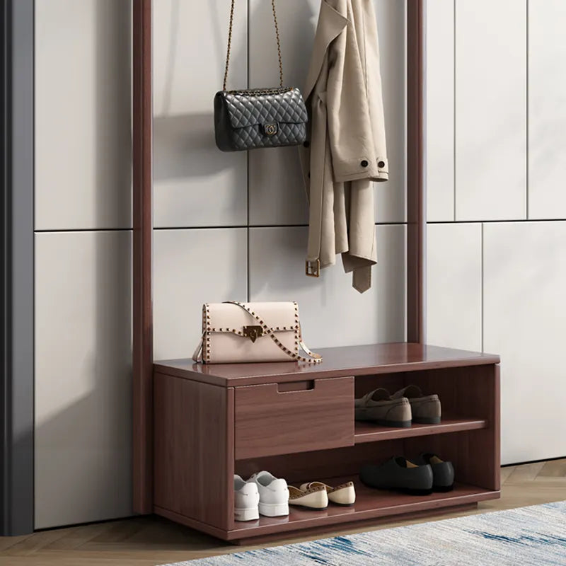 Coat rack and shoes Solid wood at the entrance of the living room...