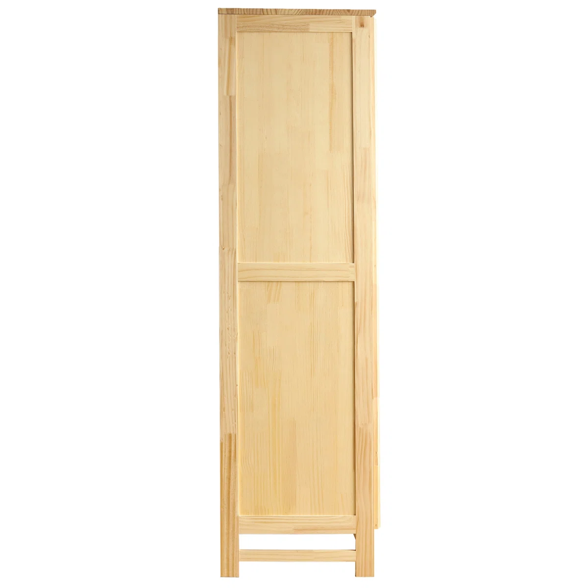 Solid Mango Wood Almirah | Two Door with Two Drawer Wardrobe In Natural Finish