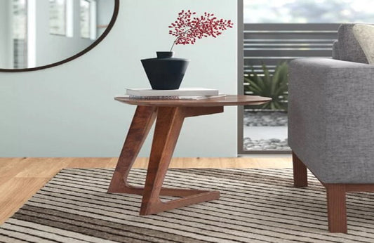 Bhumi Solid Wood Nesting Table In Natural Teak Finish For Living Room Furniture #005