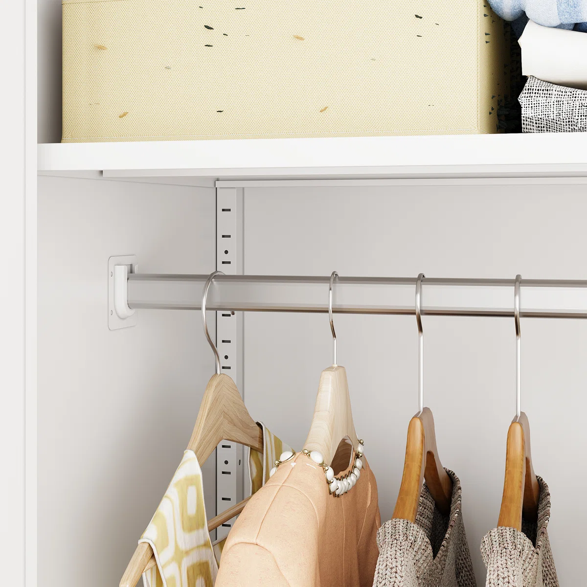 Solid Mango Wood Almirah | Two Door Wardrobe In White Finish