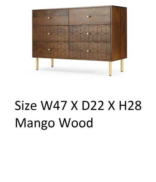 Mango Wood Chest of Drawer customise item & Size