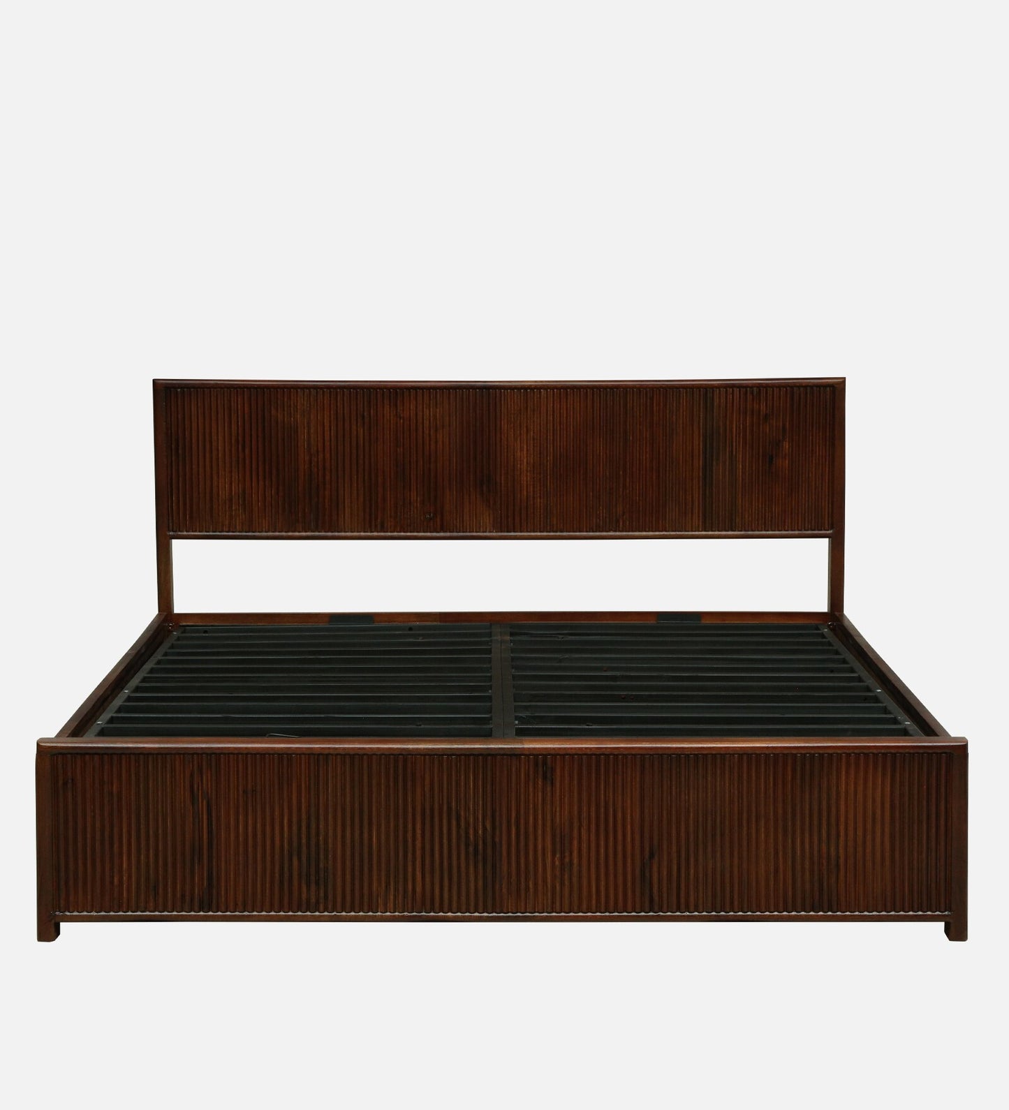 Solid Wood King Size Haydrolic Storage Bed In Tubeco Finish