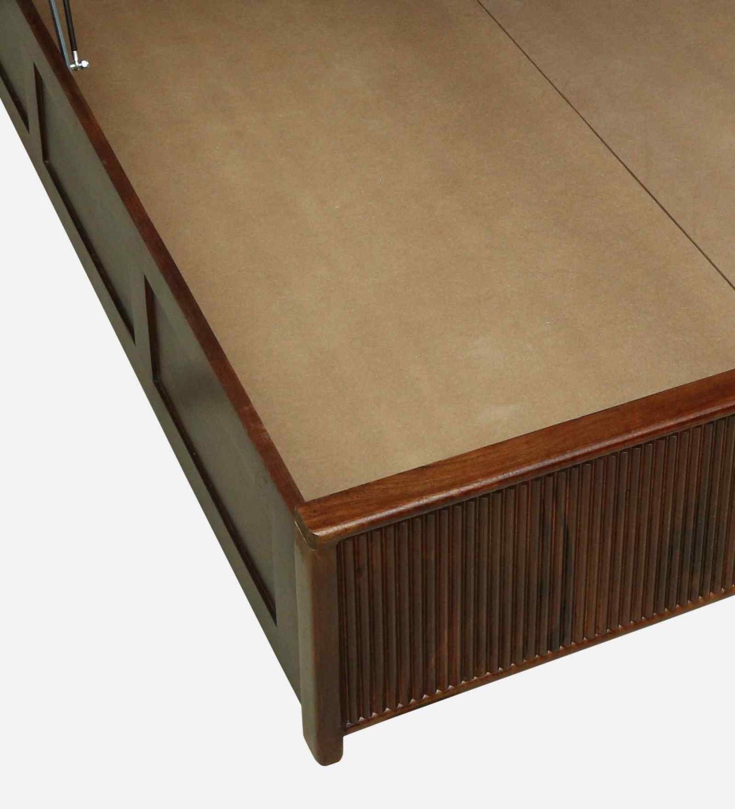 Solid Wood King Size Haydrolic Storage Bed In Tubeco Finish