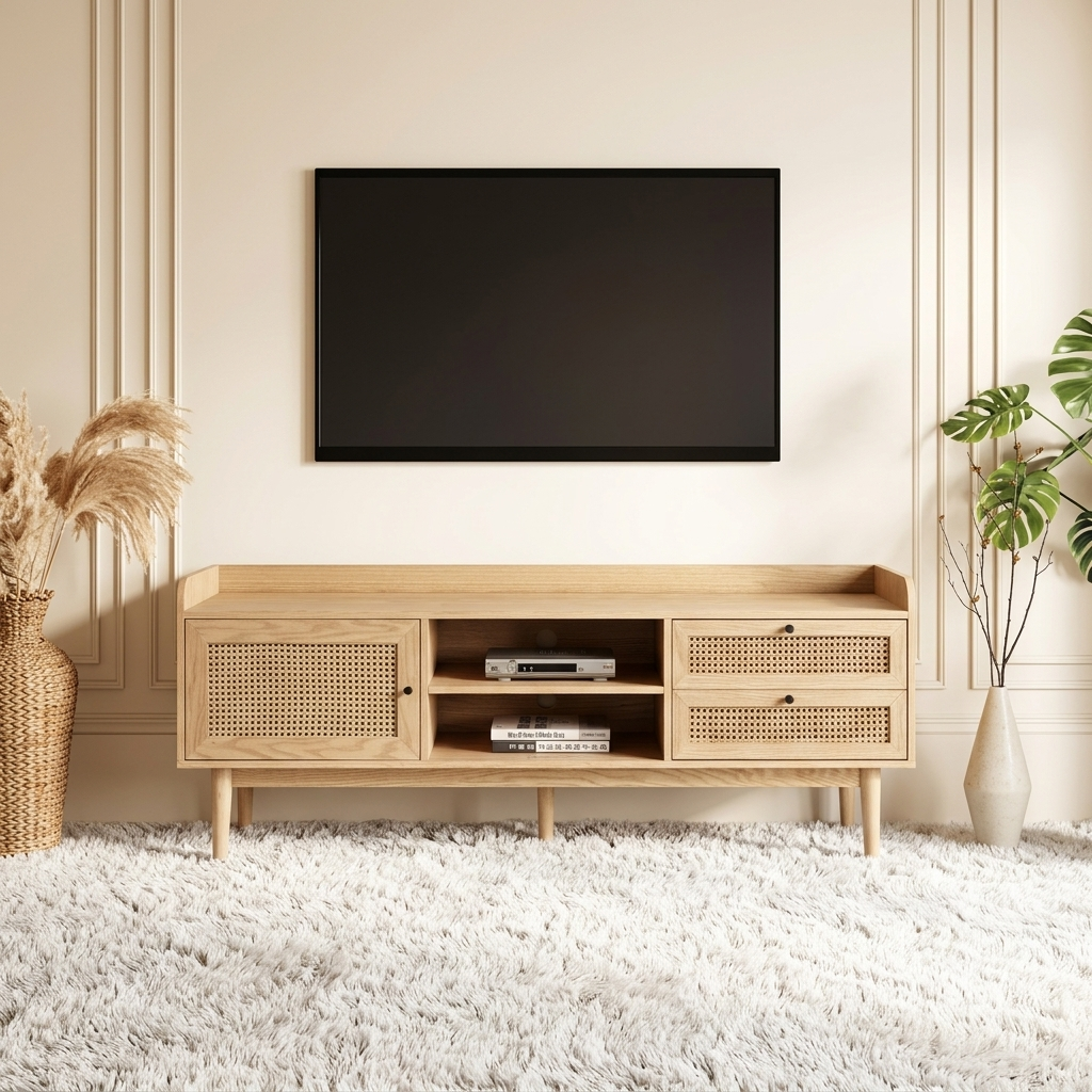 Homfab  Mango Wood tv unit 2 Drawer 1 door  For Living Room Furniture