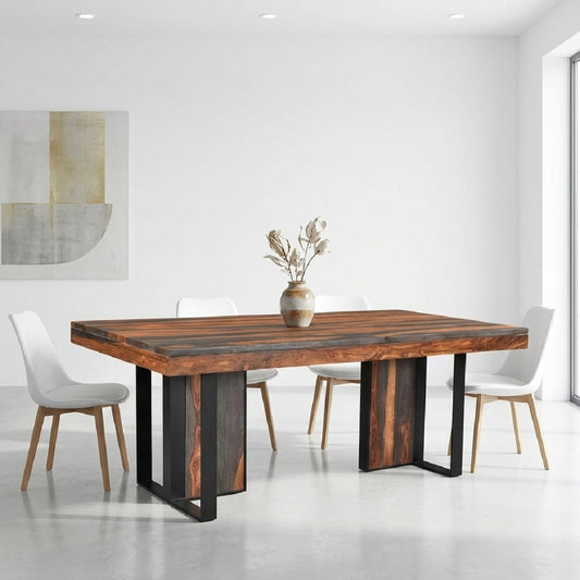 Demiwall Sheesham Wood Eight Seater Dining Table For Dining Room,Hotel Furniture