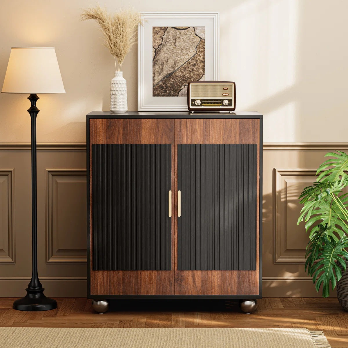 Solid Wood Two Door Cabinet | Media Cabinet | Storage Cabinet | Living Room Sideboard Consale