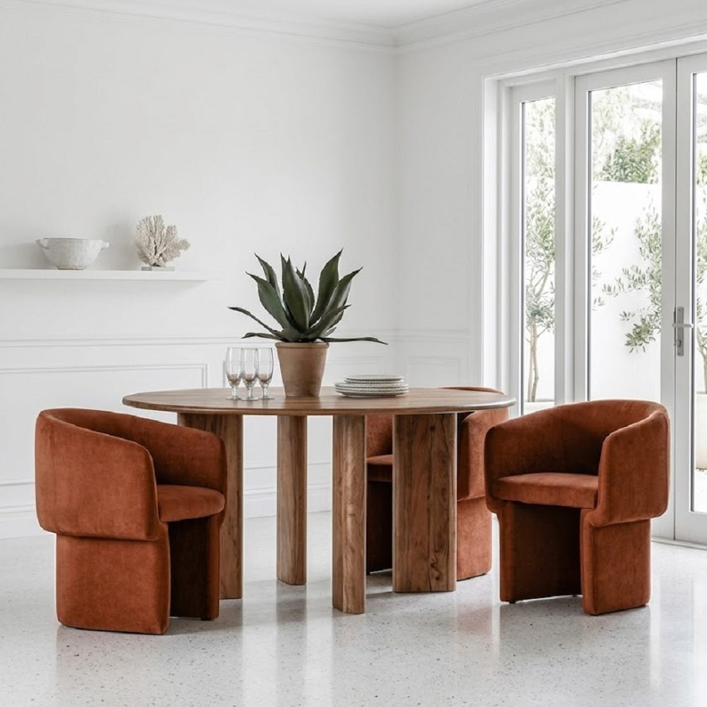 Solid Wood Dining Table Natural Finish For Dining Room