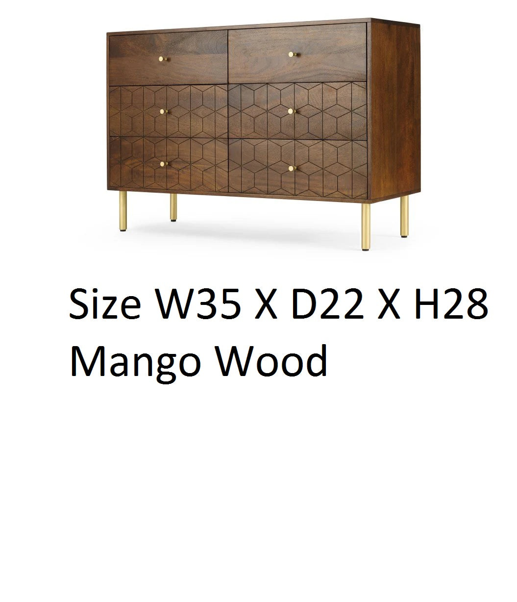 Mango Wood Chest of Drawer customise item & Size
