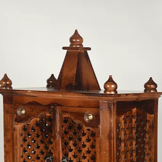 Demiwall Sheesham Wood Temple for Home & Temple Natural Finish