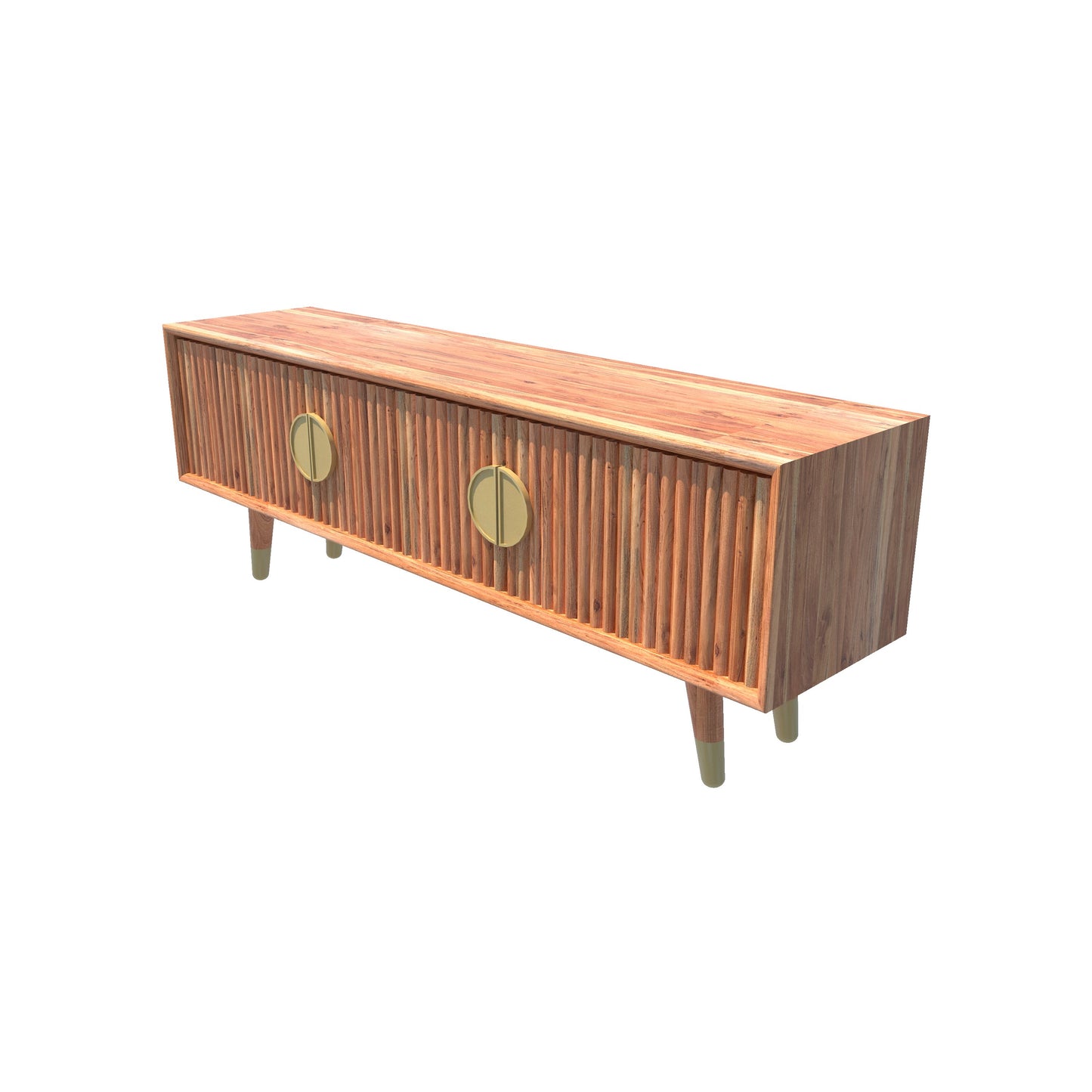 Pateri Solid Wood Large Tv Unit in Natural Finish