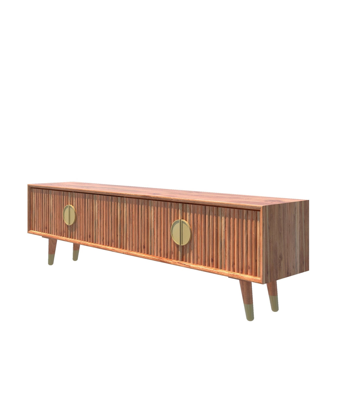 Pateri Solid Wood Large Tv Unit in Natural Finish