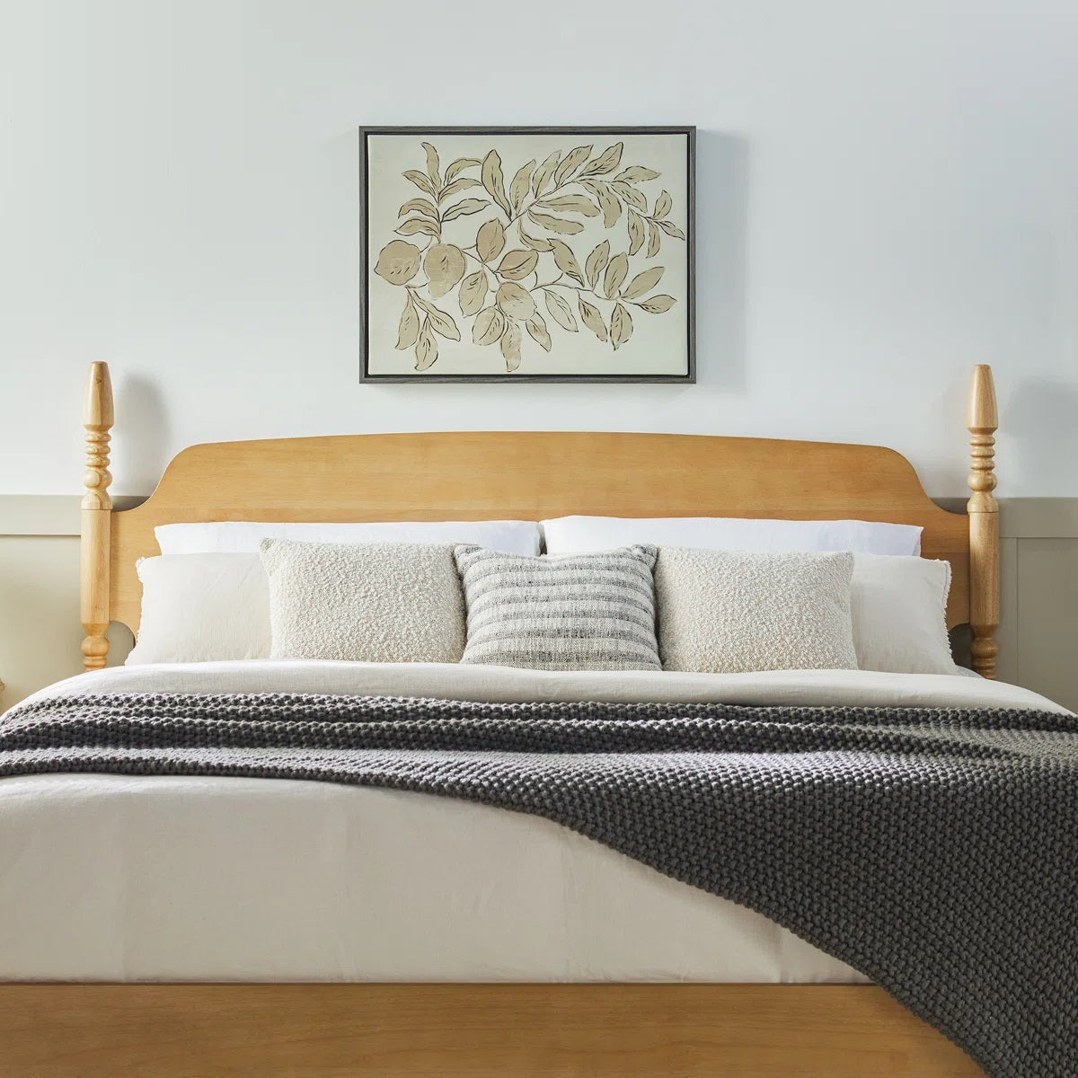 Solid Wood King Size Bed For Bedroom