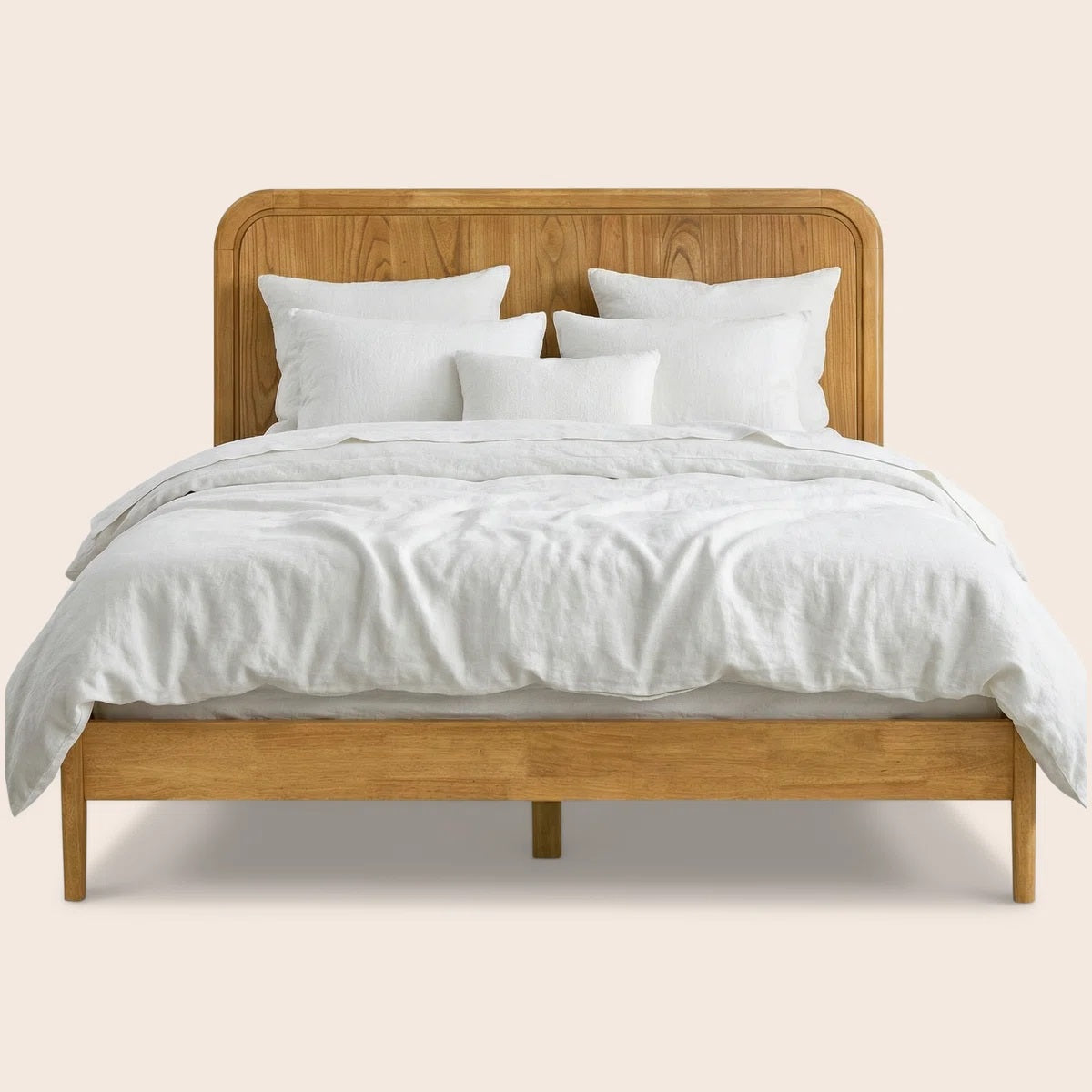 Solid Wood King Size Bed For Living Space