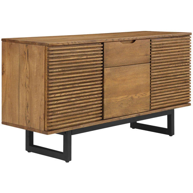 Baliya Solid Mango Wood Sideboard In Walnut For Lining Room Furniture