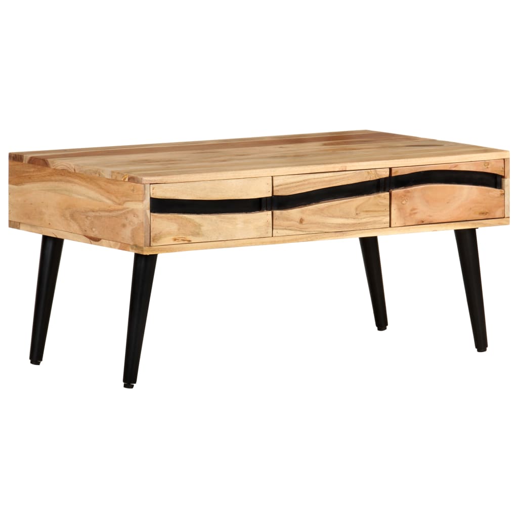 Dex Solid Wood Coffee Table In Natural Finish