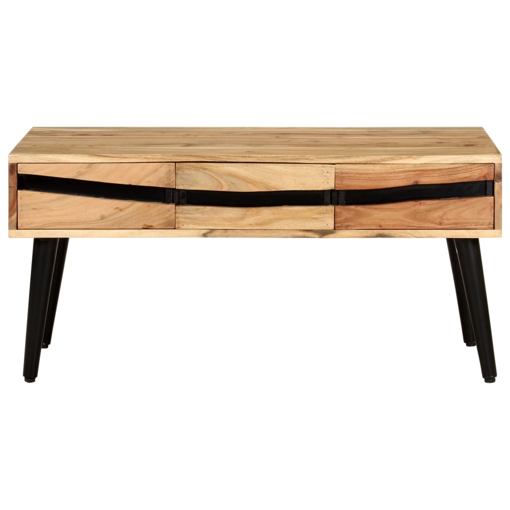 Dex Solid Wood Coffee Table In Natural Finish