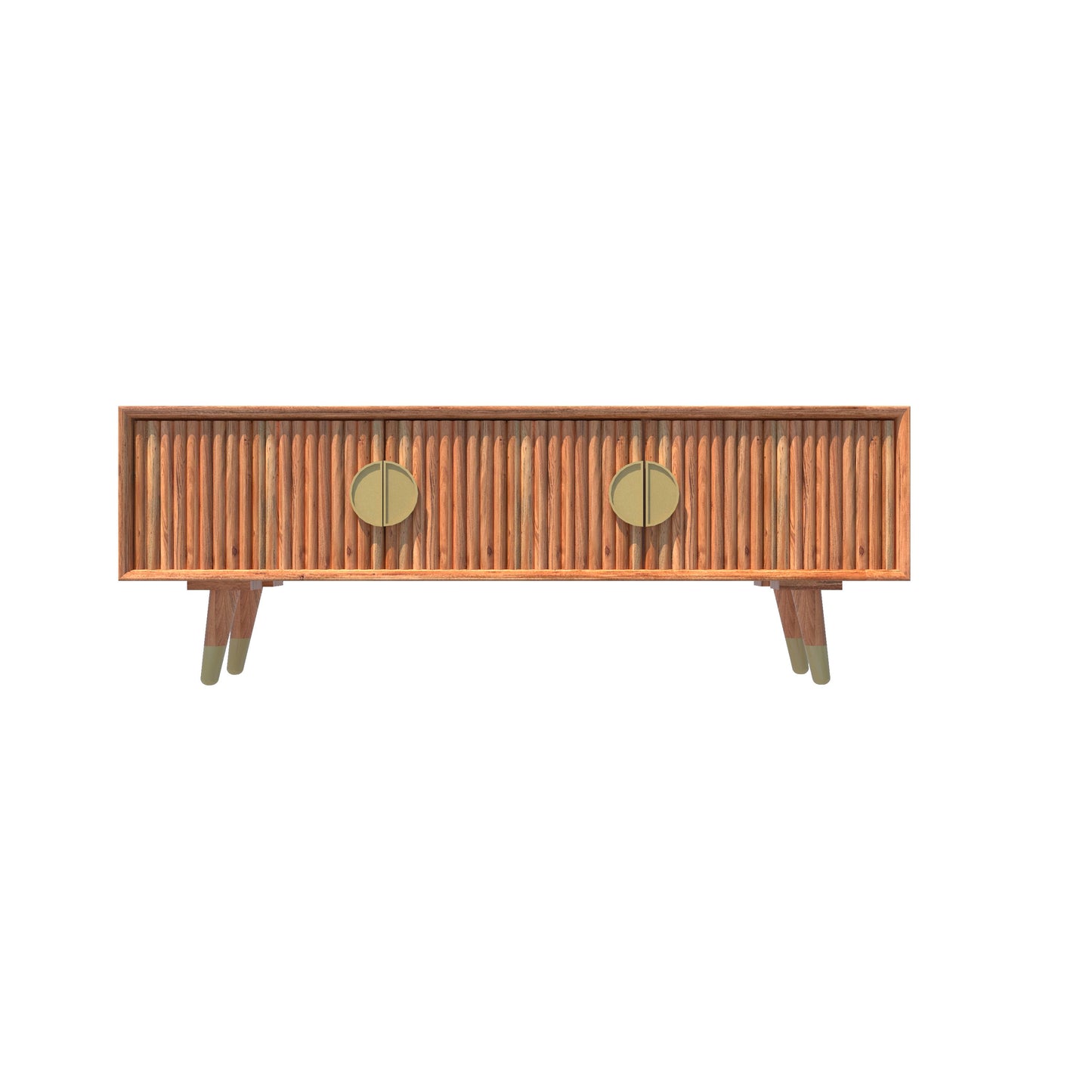 Pateri Solid Wood Large Tv Unit in Natural Finish