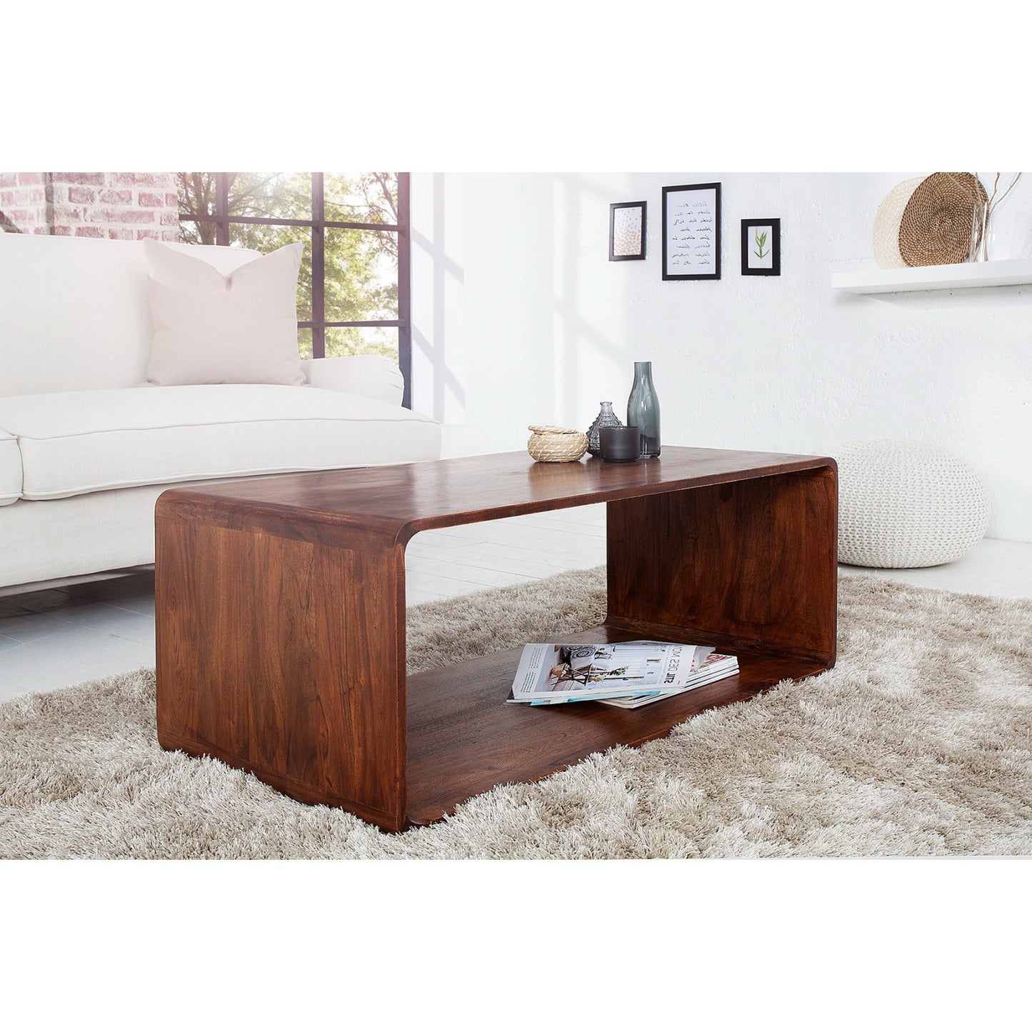 Baliya Solid Mango Wood Sideboard In Walnut For Lining Room Furniture