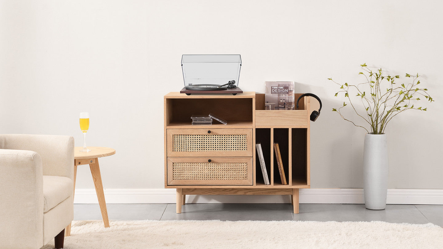 Homfab  Mango Wood  2 drawer sideboard  For Living Room Furniture