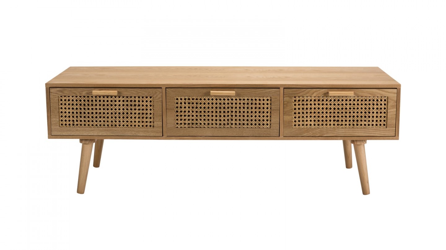 Homfab  Mango Wood Coffee Table  3-drawer sideboard  For Living Room Furniture