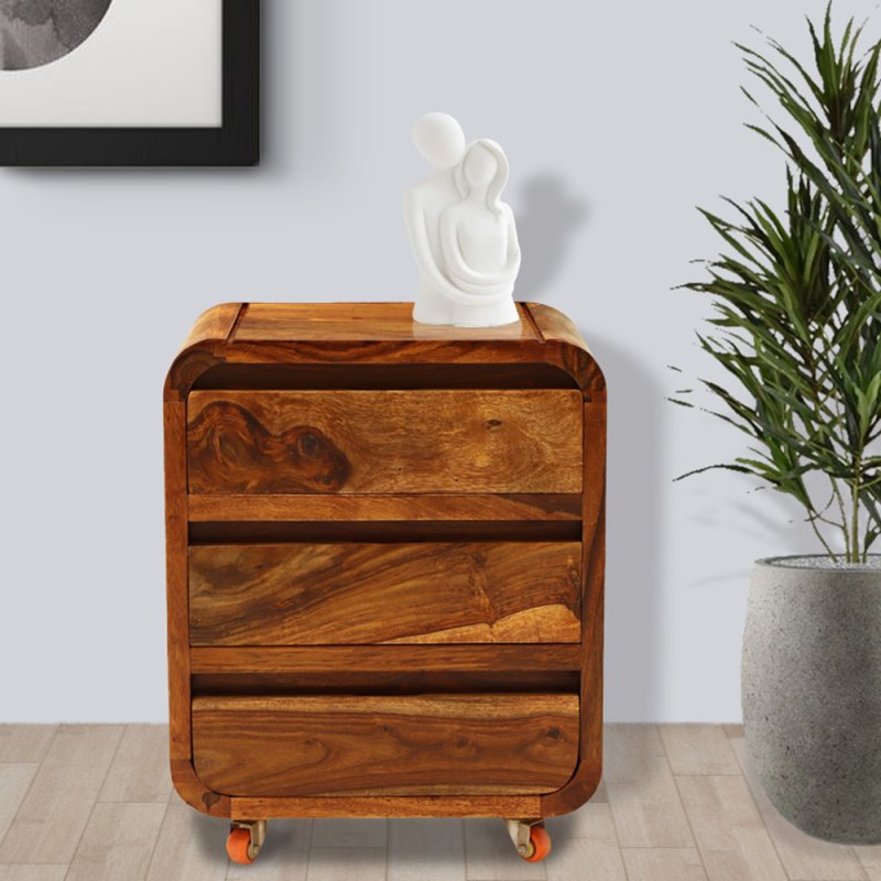 Baliya Solid Mango Wood Sideboard In Walnut For Lining Room Furniture