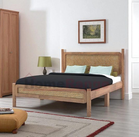 Homerange Mango Wood King Size Bed In  Neutral Finish