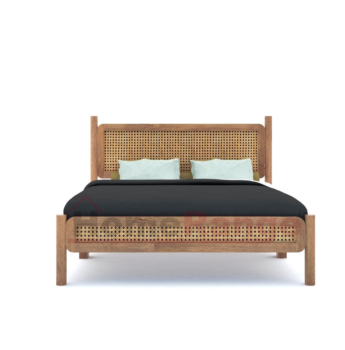 Homerange Mango Wood King Size Bed In  Neutral Finish