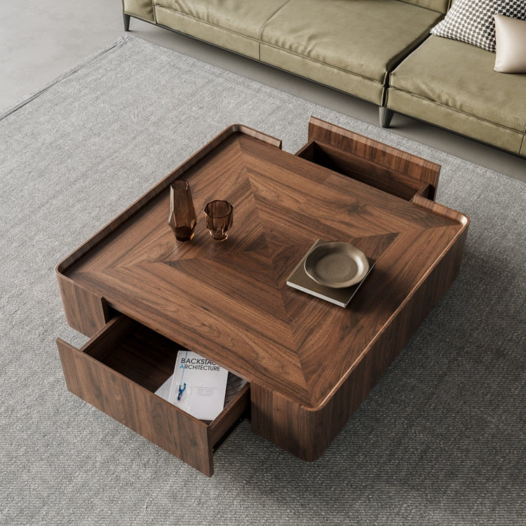 Segur Solid Sheesham Wood Coffee Table In Provincial Finish