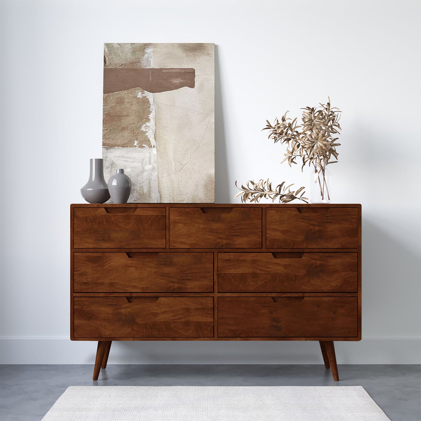 Solid Mango wood chest of drawer living room cabinet | Storage cabinet | Wooden Sideboard