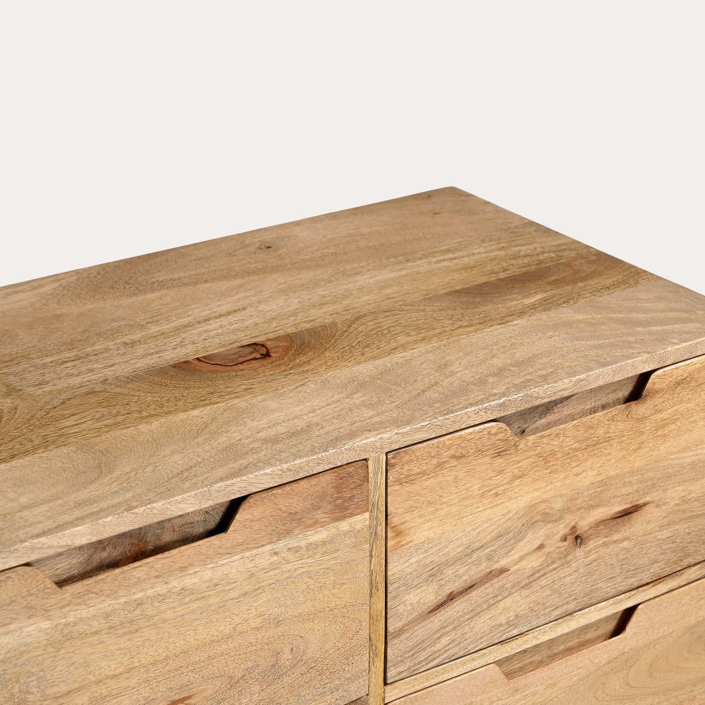 Solid Mango Wood 5 Drawer Chest Of Drawer for Living Room