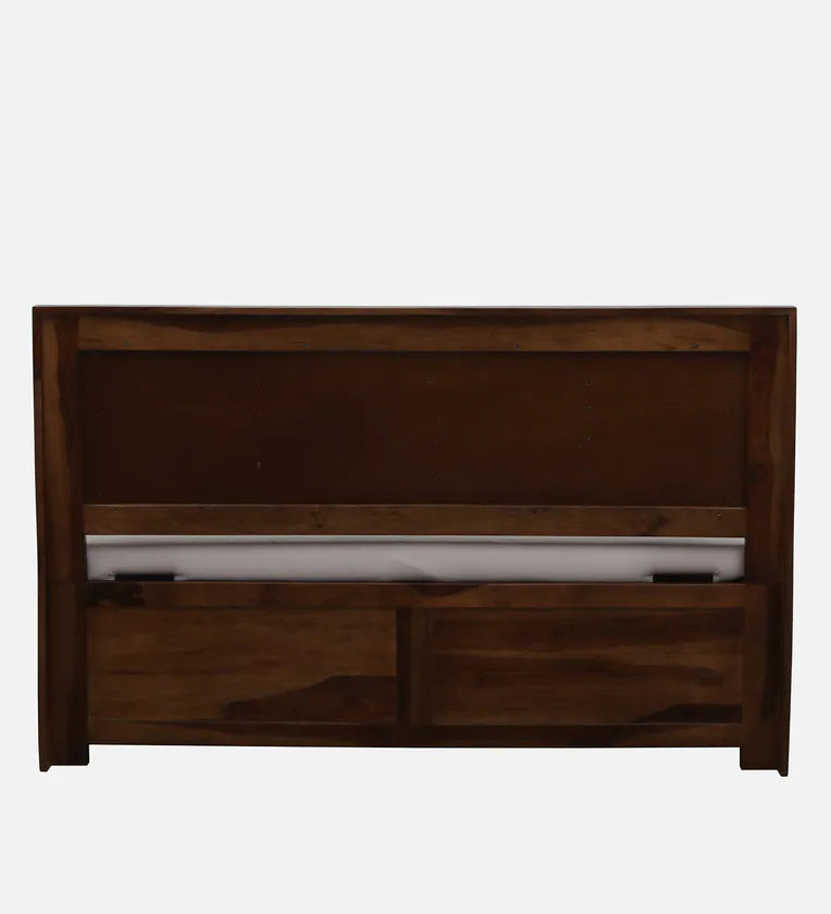 Demiwall Segur Sheesham Wood King Size Bed In Provincial Teak Finish With Padded Headboard Hydraulic Storage