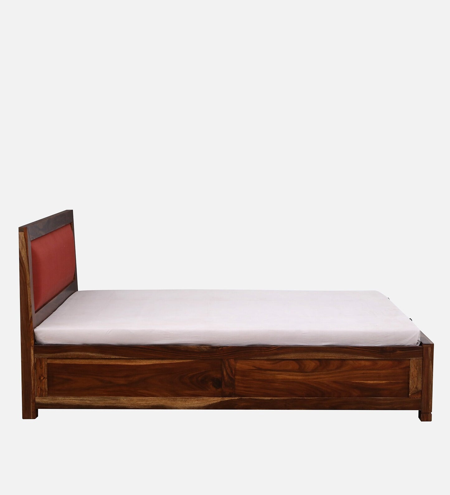 Demiwall Segur Sheesham Wood King & Queen Size Bed In Provincial Teak Finish With Hydraulic Storage