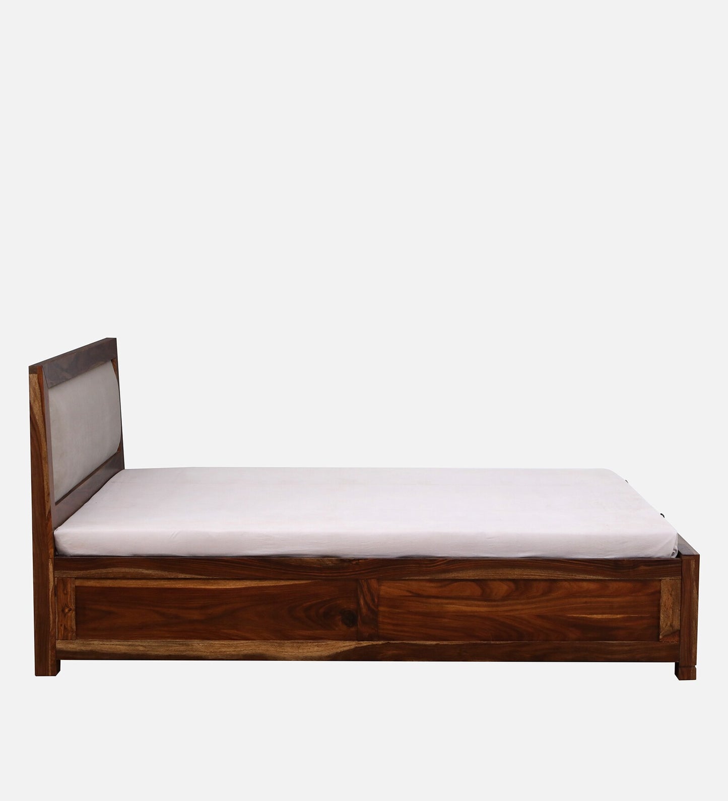 Demiwall Segur Sheesham Wood King & Queen Size Bed In Provincial Teak Finish With Hydraulic Storage