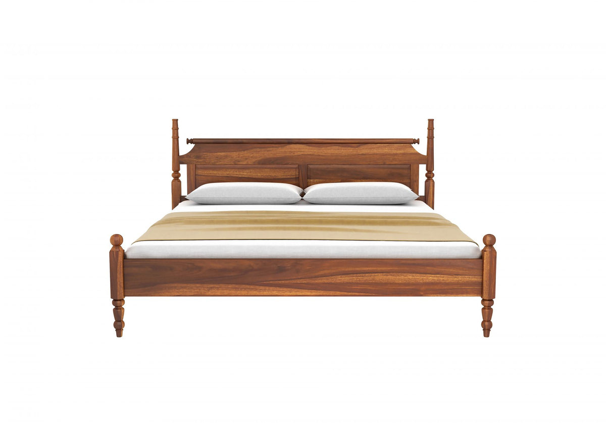 solid wood bed without storage