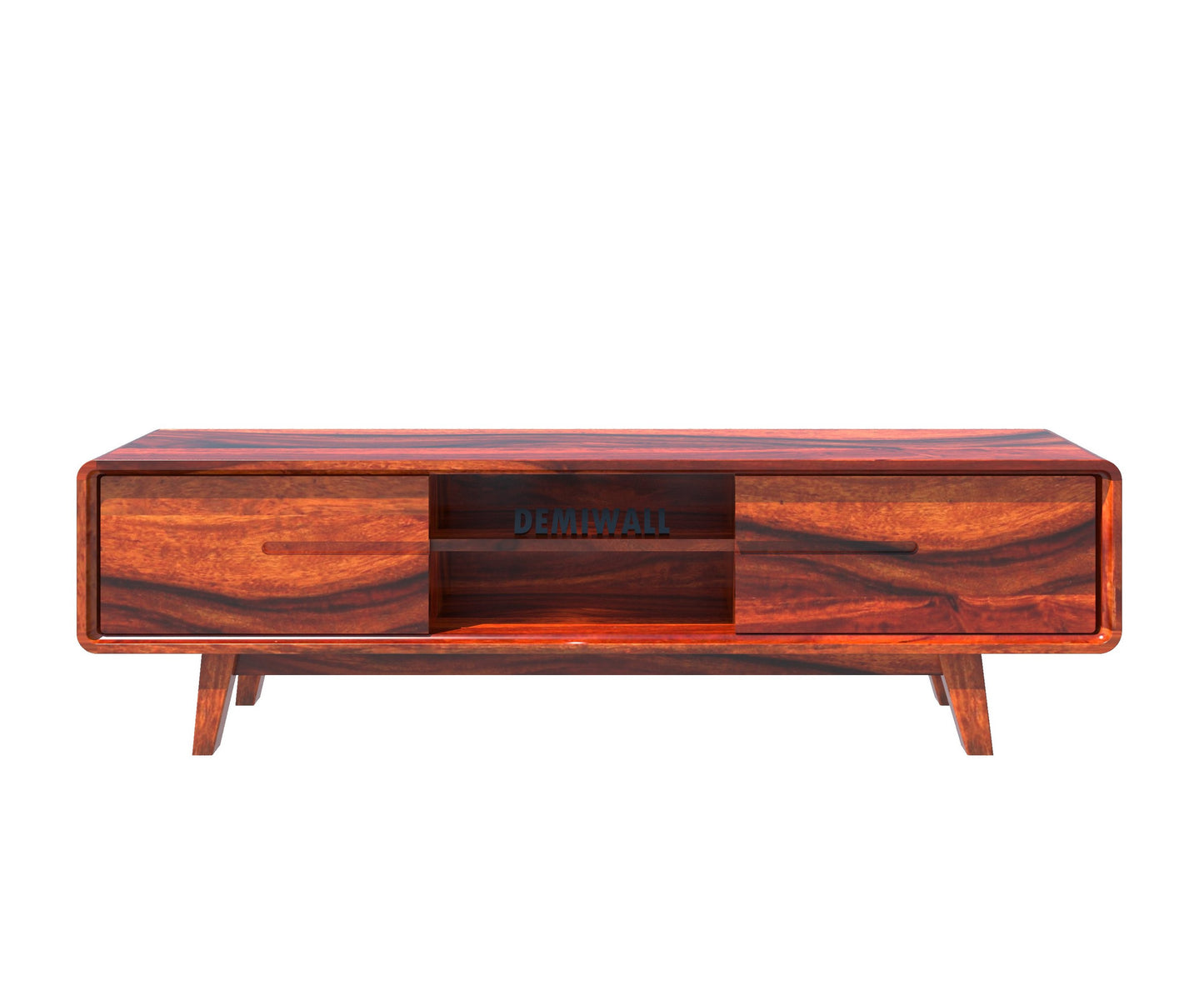 Solid Wood Tv-Unit In Honey Oak Finish