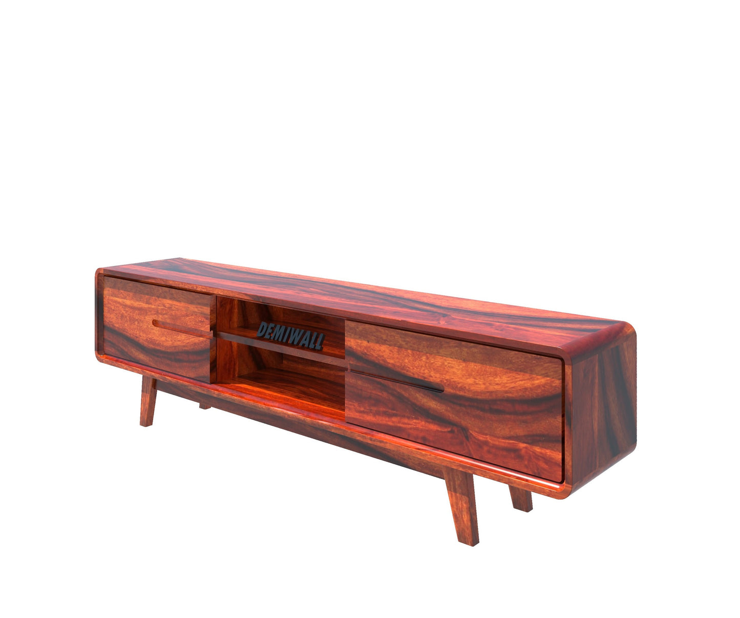 Solid Wood Tv-Unit In Honey Oak Finish